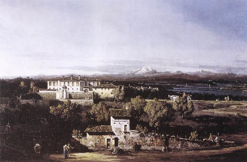 View of the Villa Cagnola at Gazzada near Varese, Bernardo Bellotto